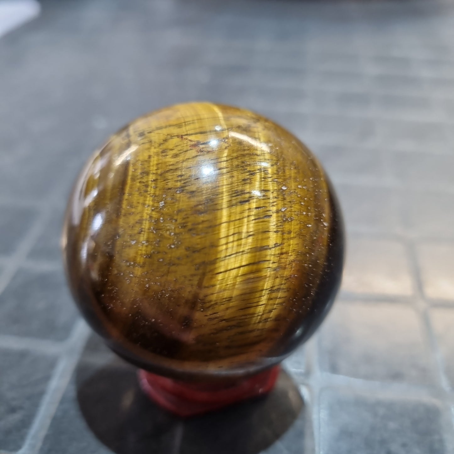 Tiger's Eye Sphere with stand #1