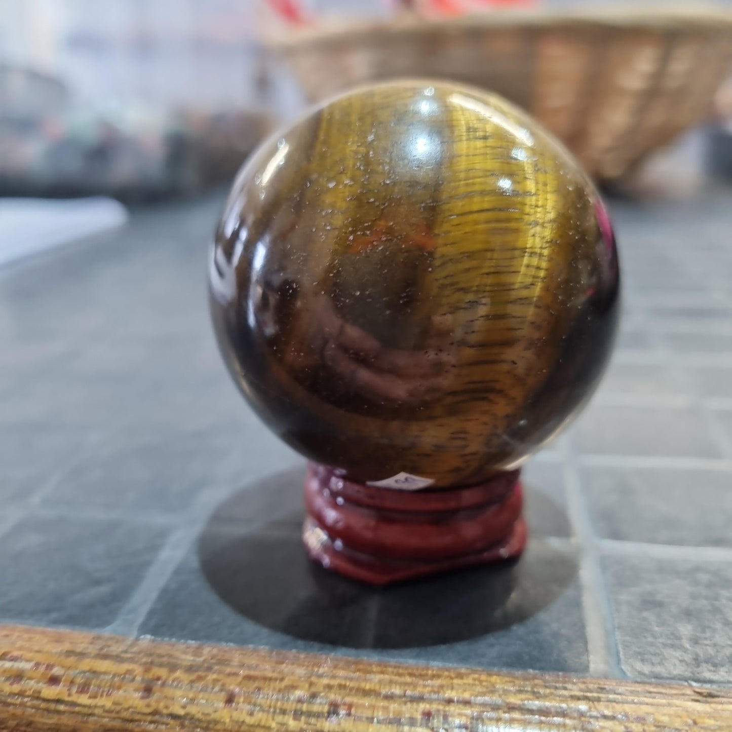 Tiger's Eye Sphere with stand #1