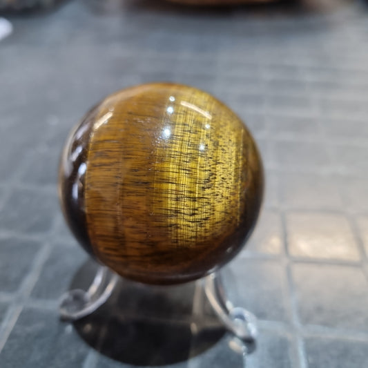 Tiger's Eye Sphere with stand #2