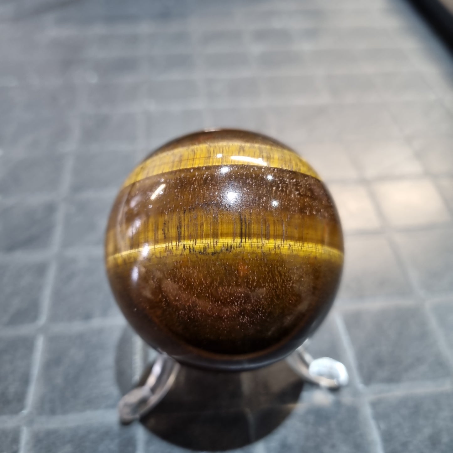 Tiger's Eye Sphere with stand #2