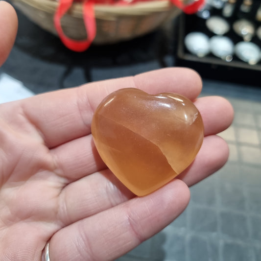 Honey Calcite Heart Carving (slightly bigger than the £6 ones)