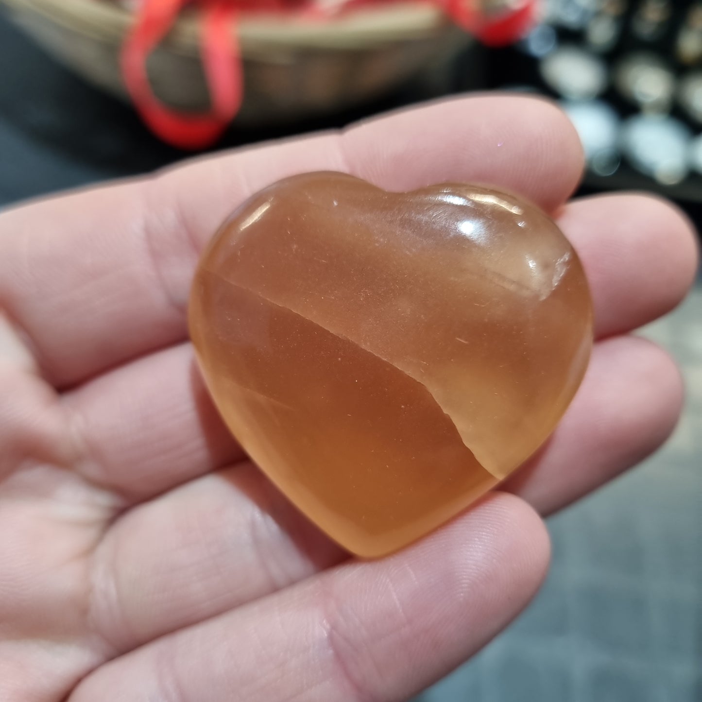 Honey Calcite Heart Carving (slightly bigger than the £6 ones)