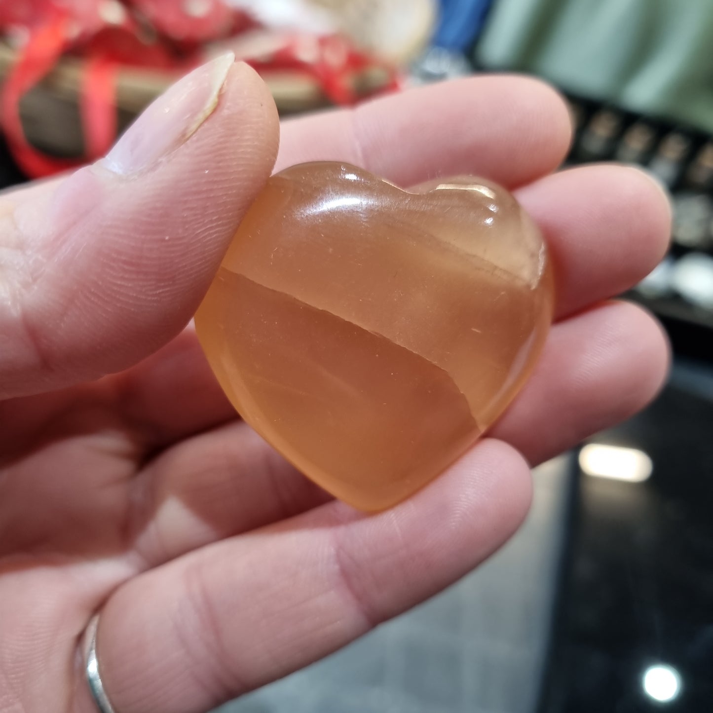 Honey Calcite Heart Carving (slightly bigger than the £6 ones)