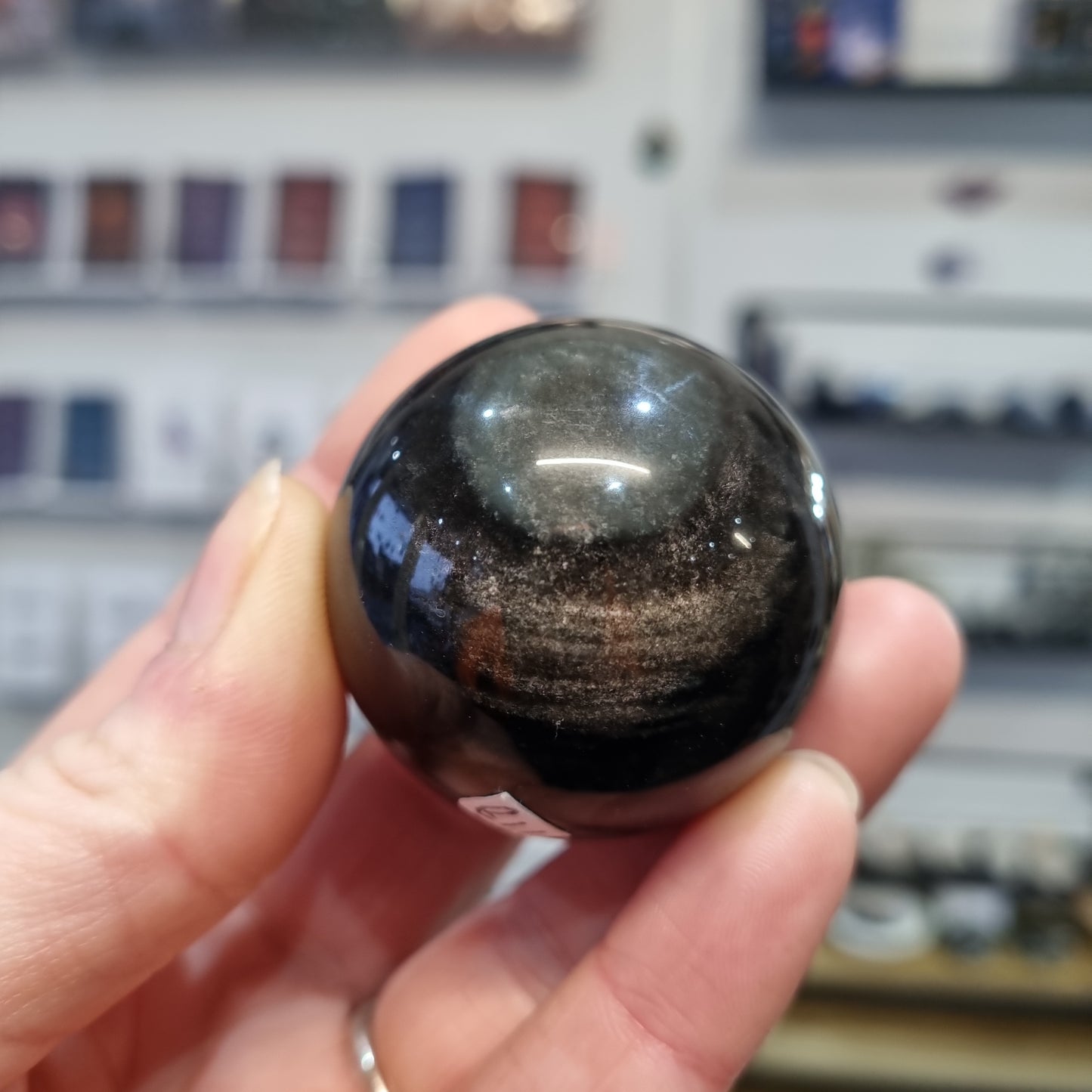 Silver Sheen Obsidian Sphere