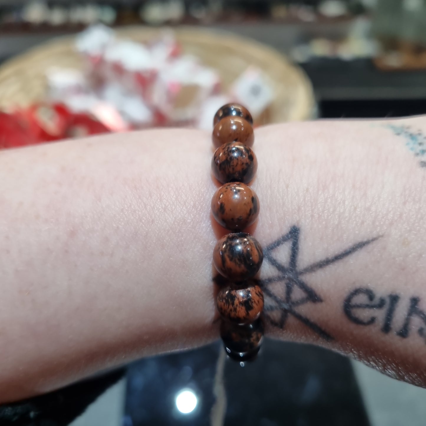 Mahogany Obsidian 8mm round beaded Bracelet
