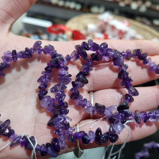 Amethyst Chip Bracelet