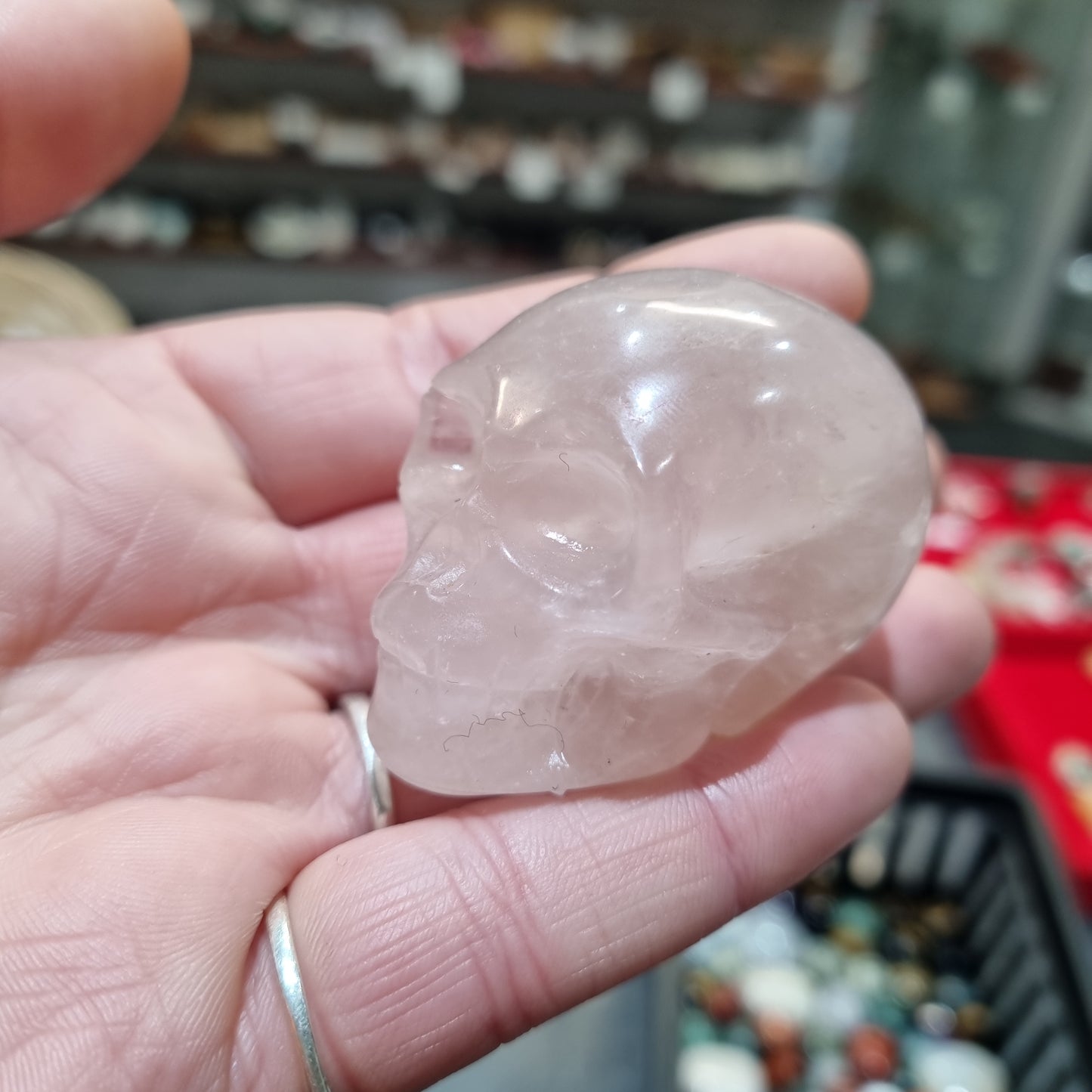 Rose Quartz Skull Carvings