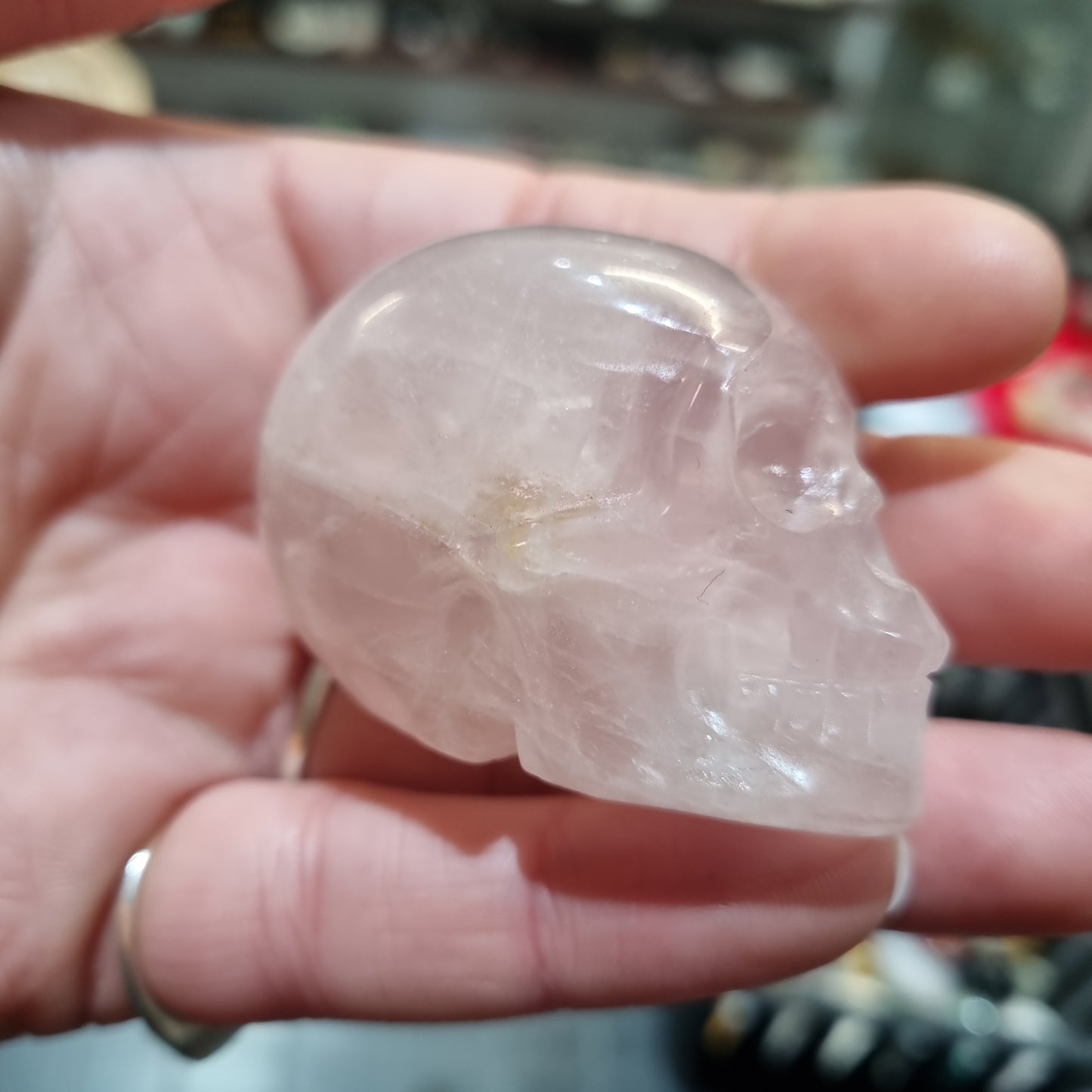 Rose Quartz Skull Carvings