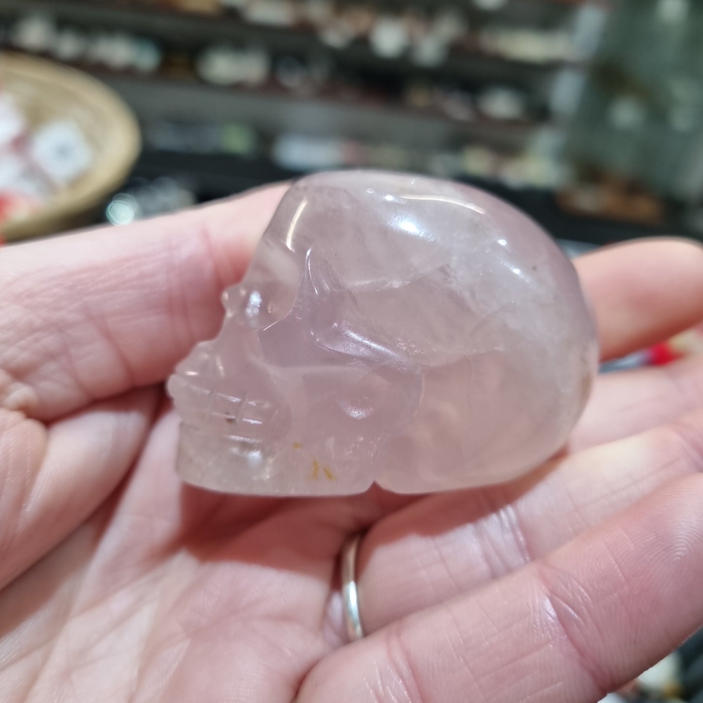 Rose Quartz Skull Carvings