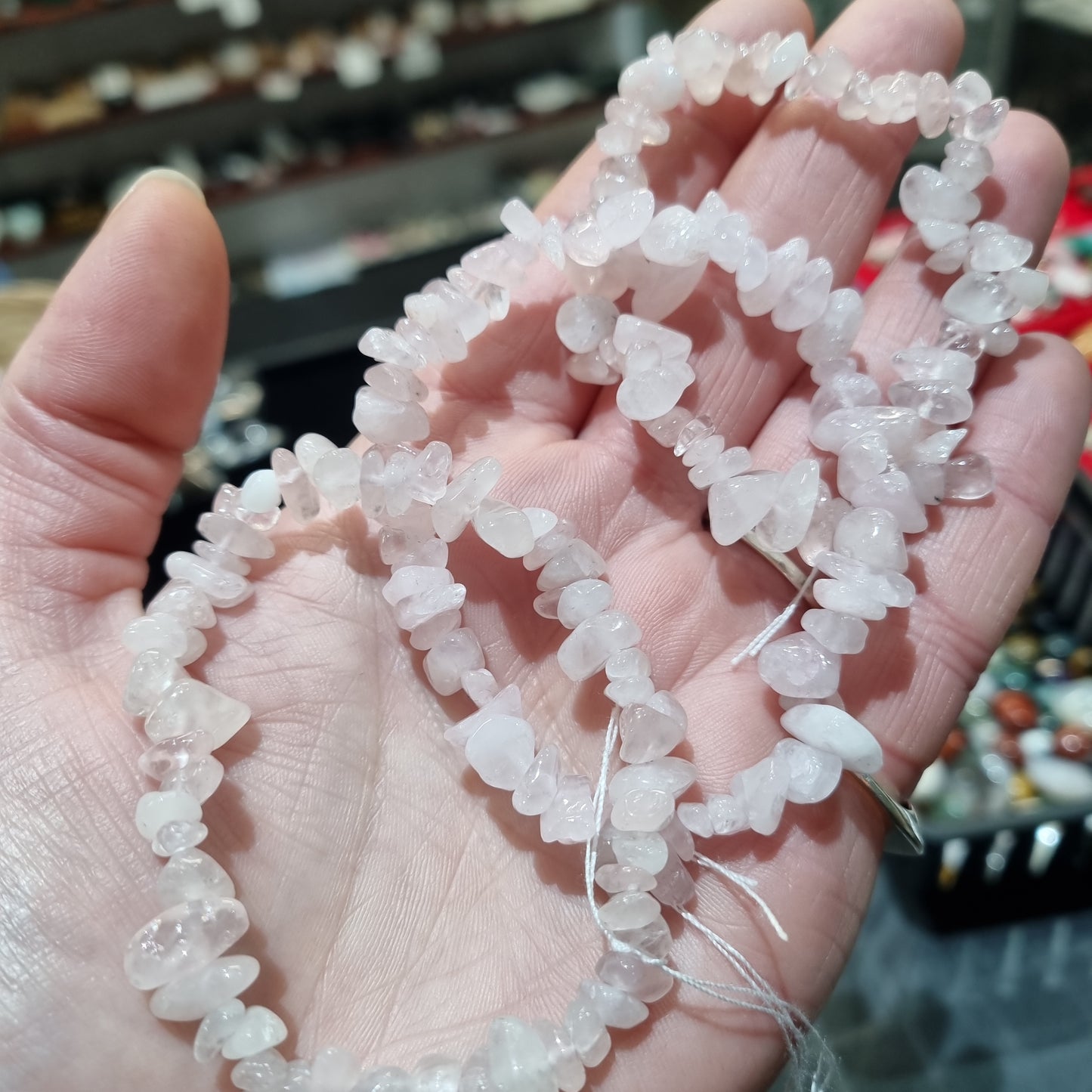 Rose Quartz Chip Bracelet