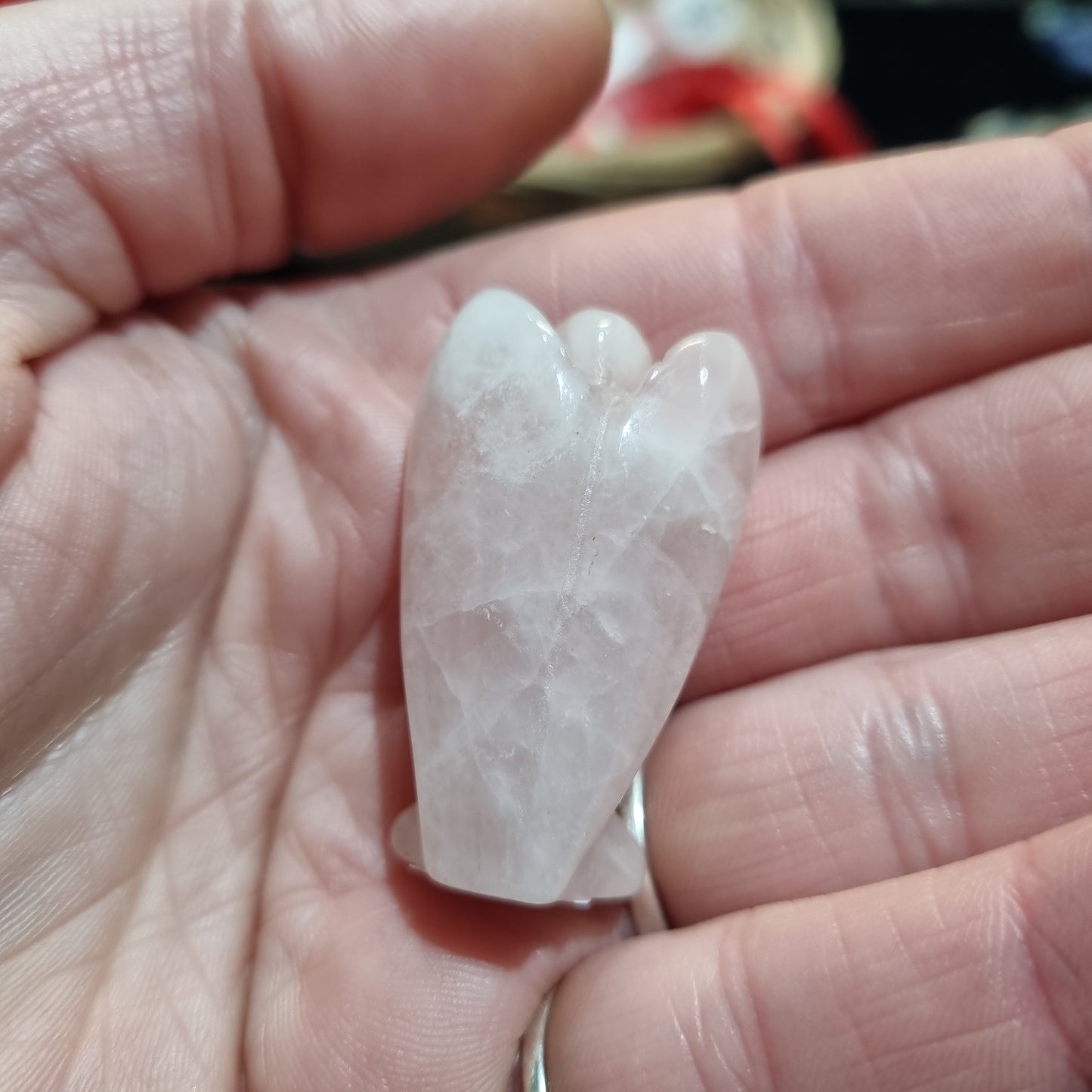 Rose Quartz Angel Carving