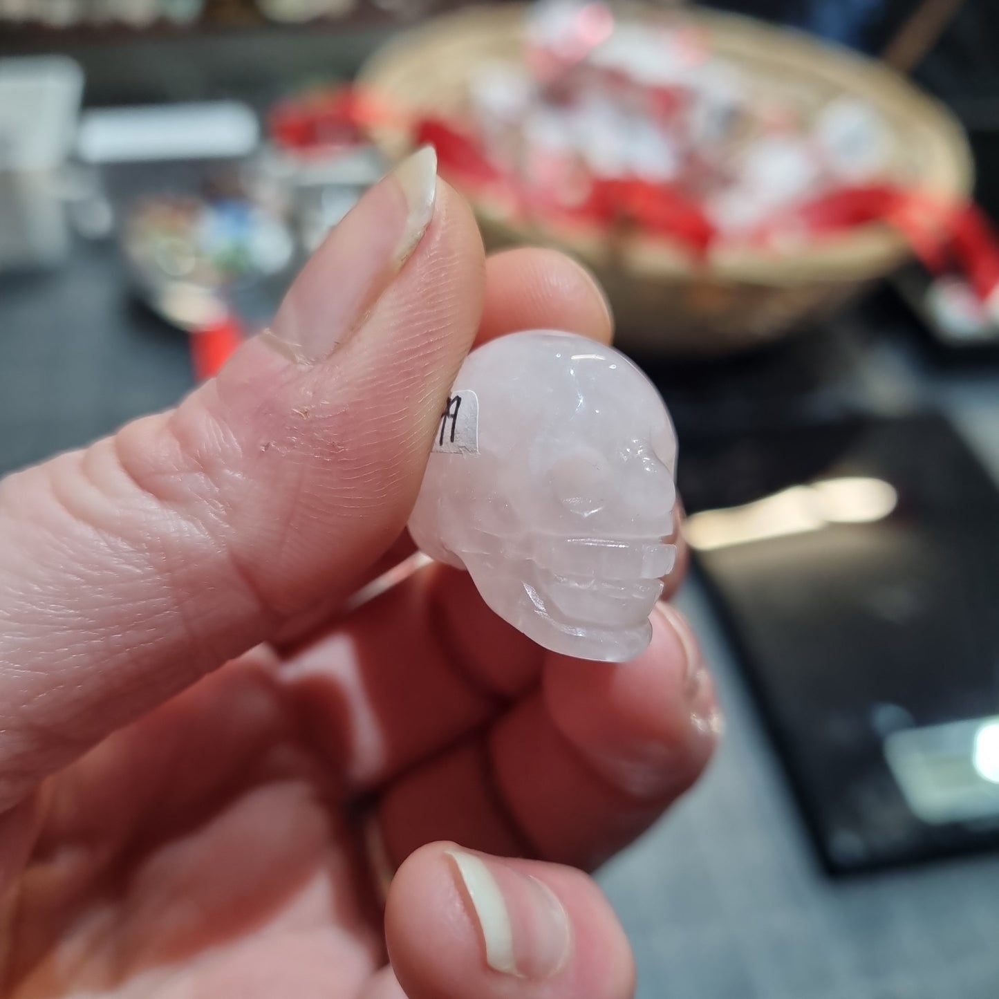 Rose Quartz Mini Skull Carvings