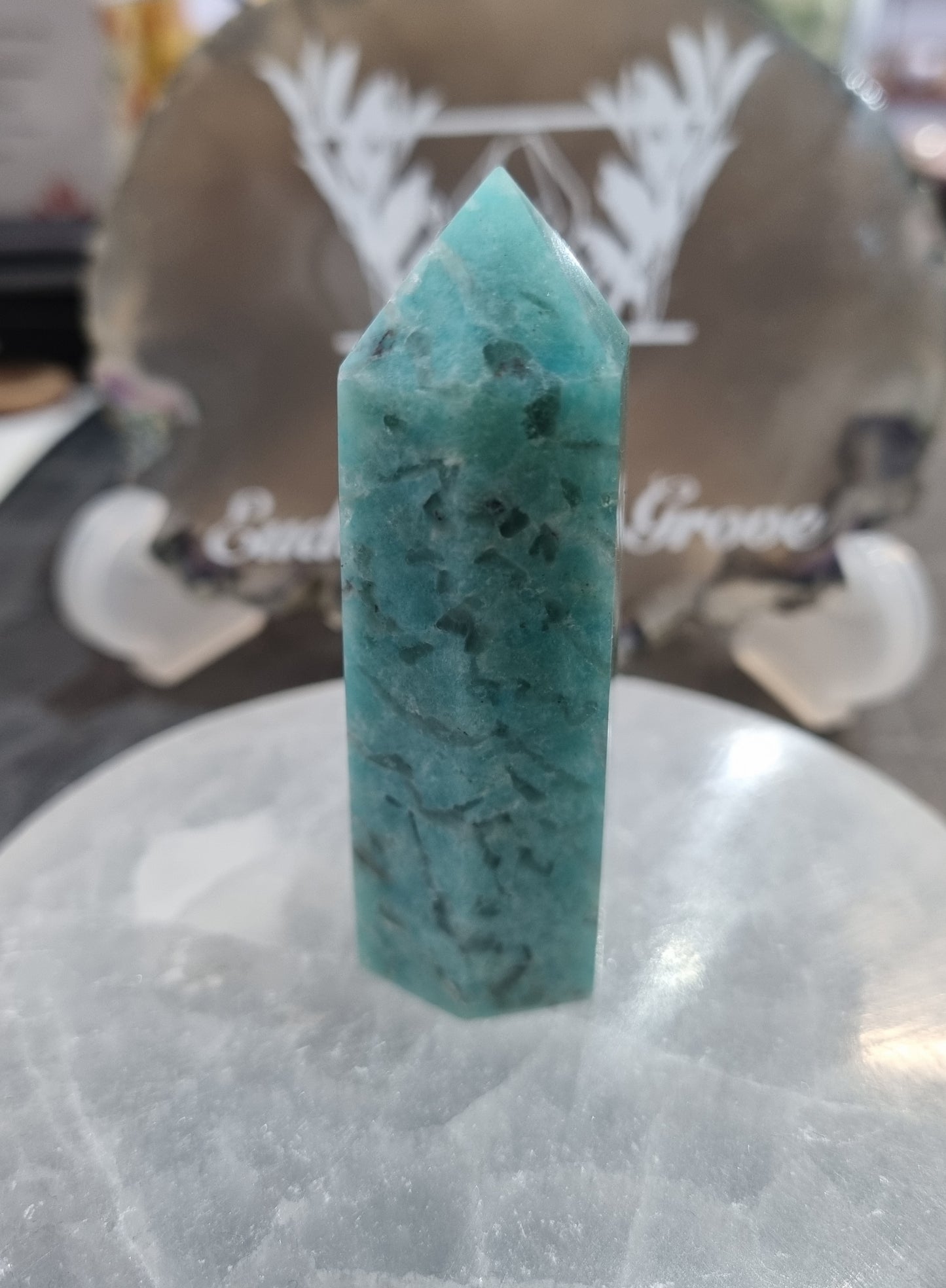 Amazonite With Smoky Quartz Point #2