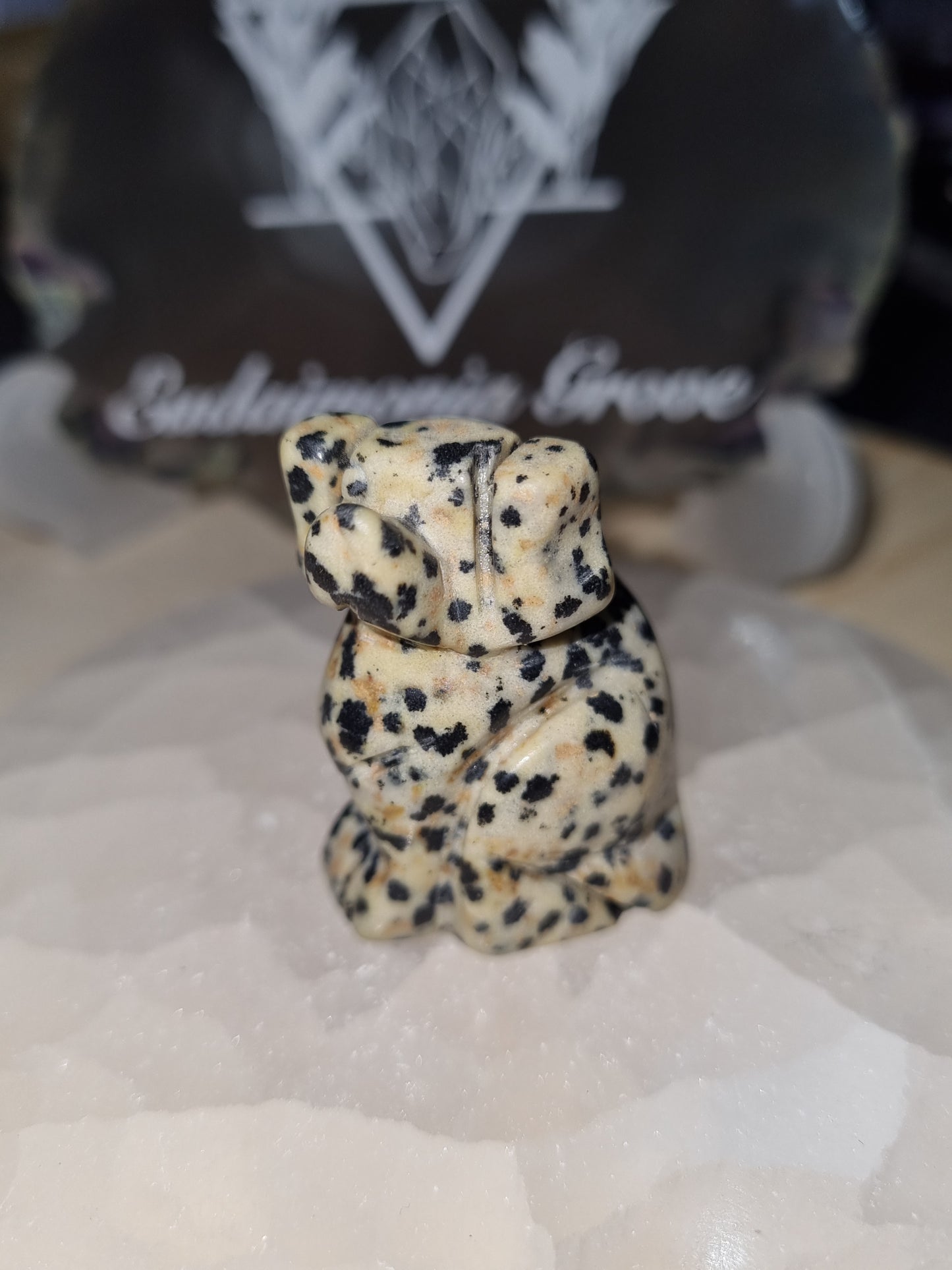 Dalmation Jasper Dog Carving