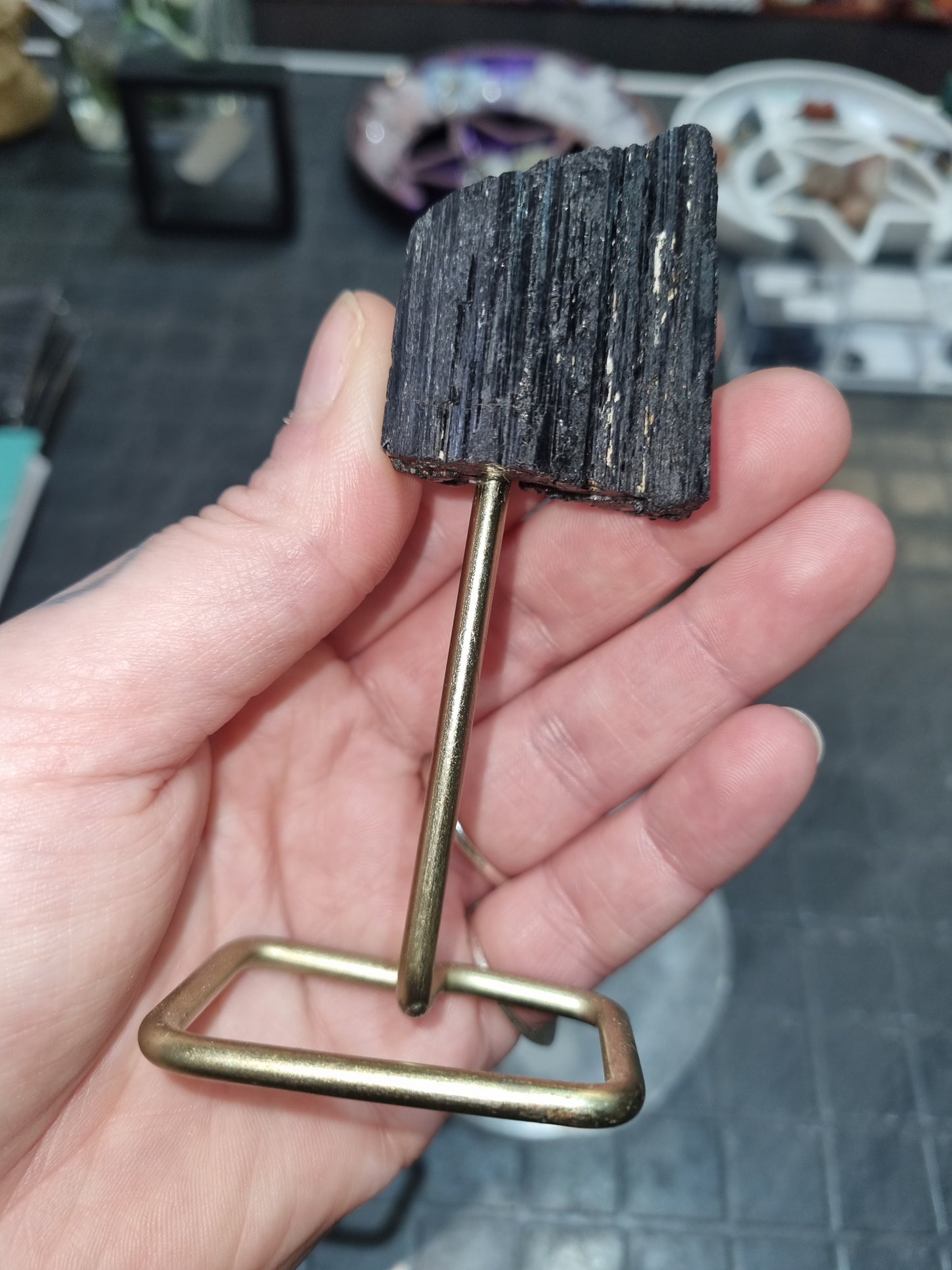 Black Tourmaline on a Stand