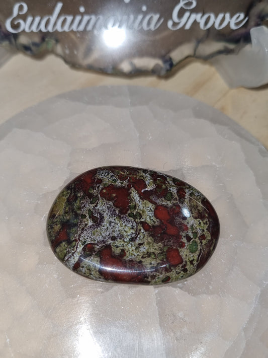 Dragon's Blood Jasper Flat Palmstone #4