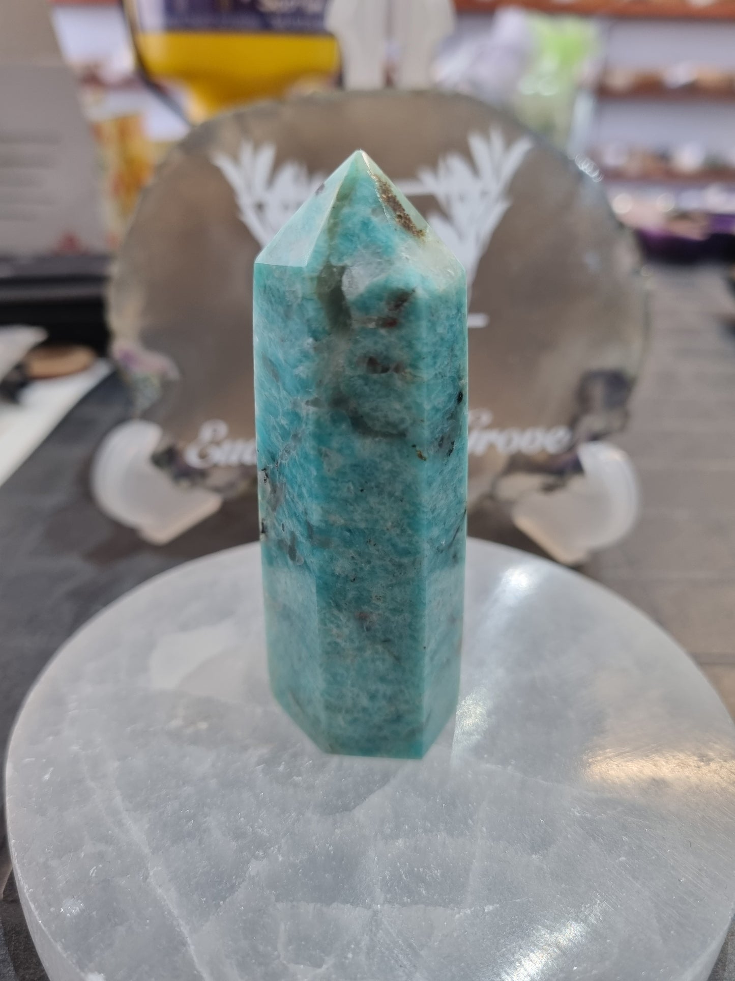 Amazonite with Smoky Quartz Point #1