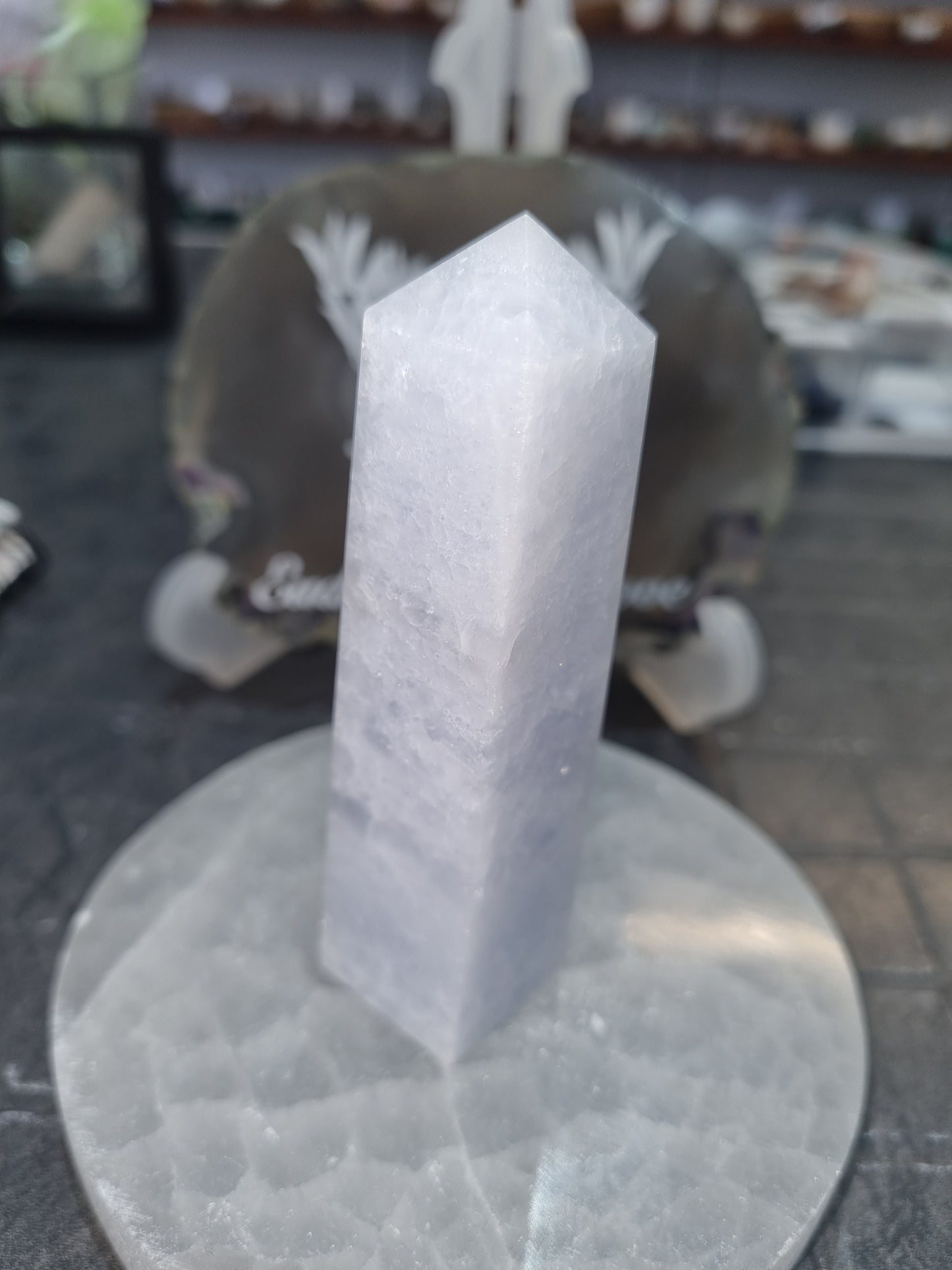 Blue Calcite Obelisk #1