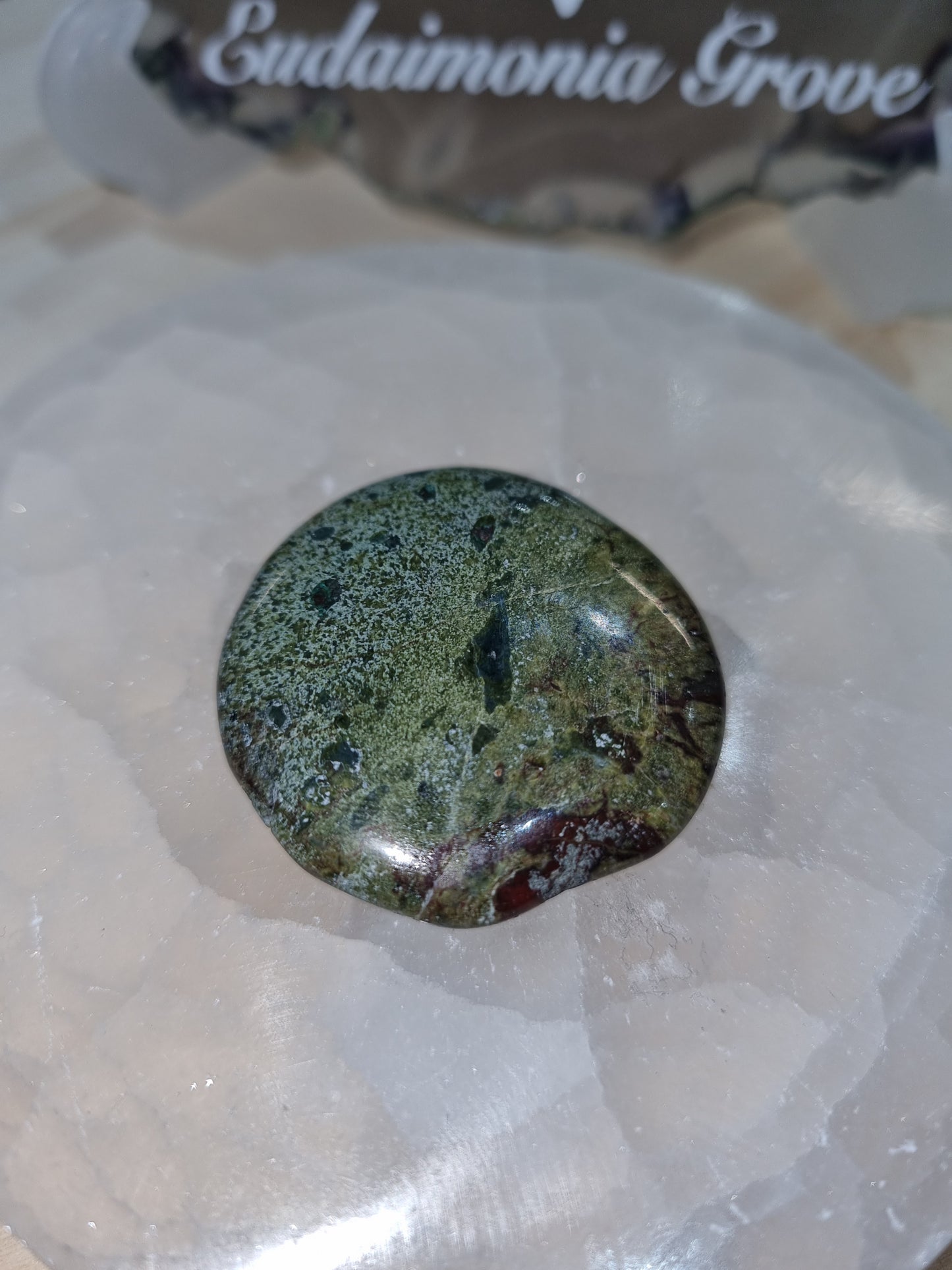 Dragon's Blood Jasper Flat Palmstone #1