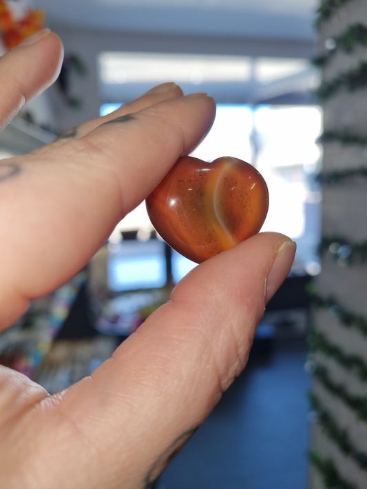 Carnelian Smaller Heart