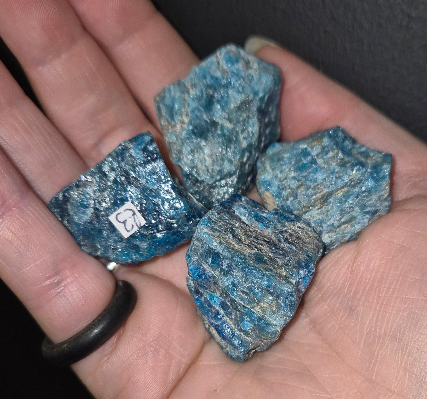 Blue Apatite Raw Chunks