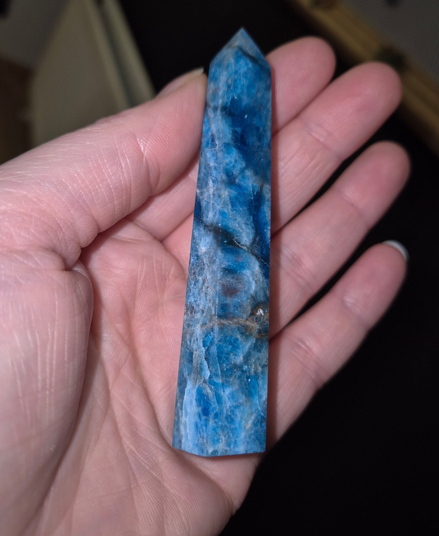 Blue Apatite Points
