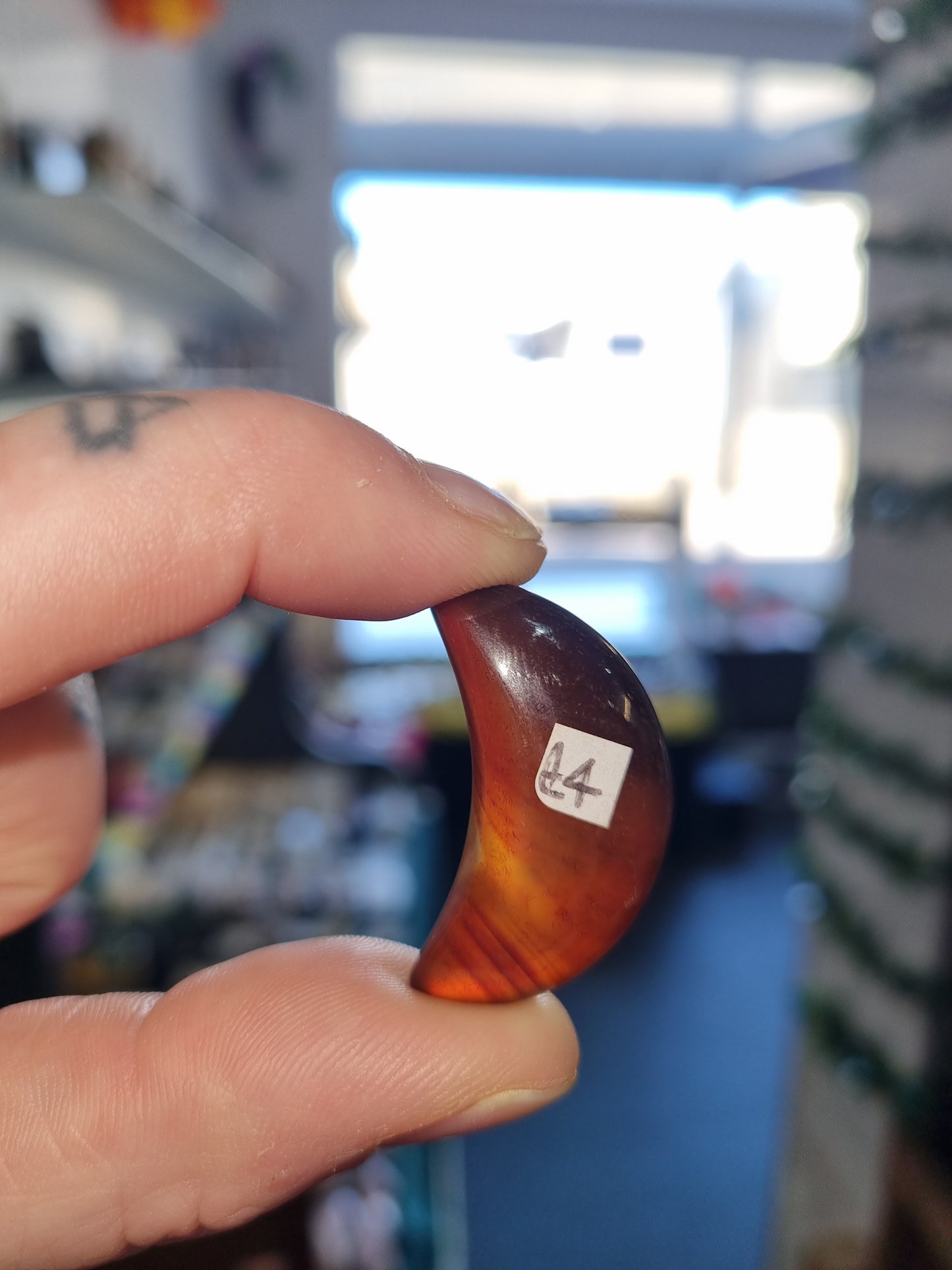 Carnelian Moon Carving