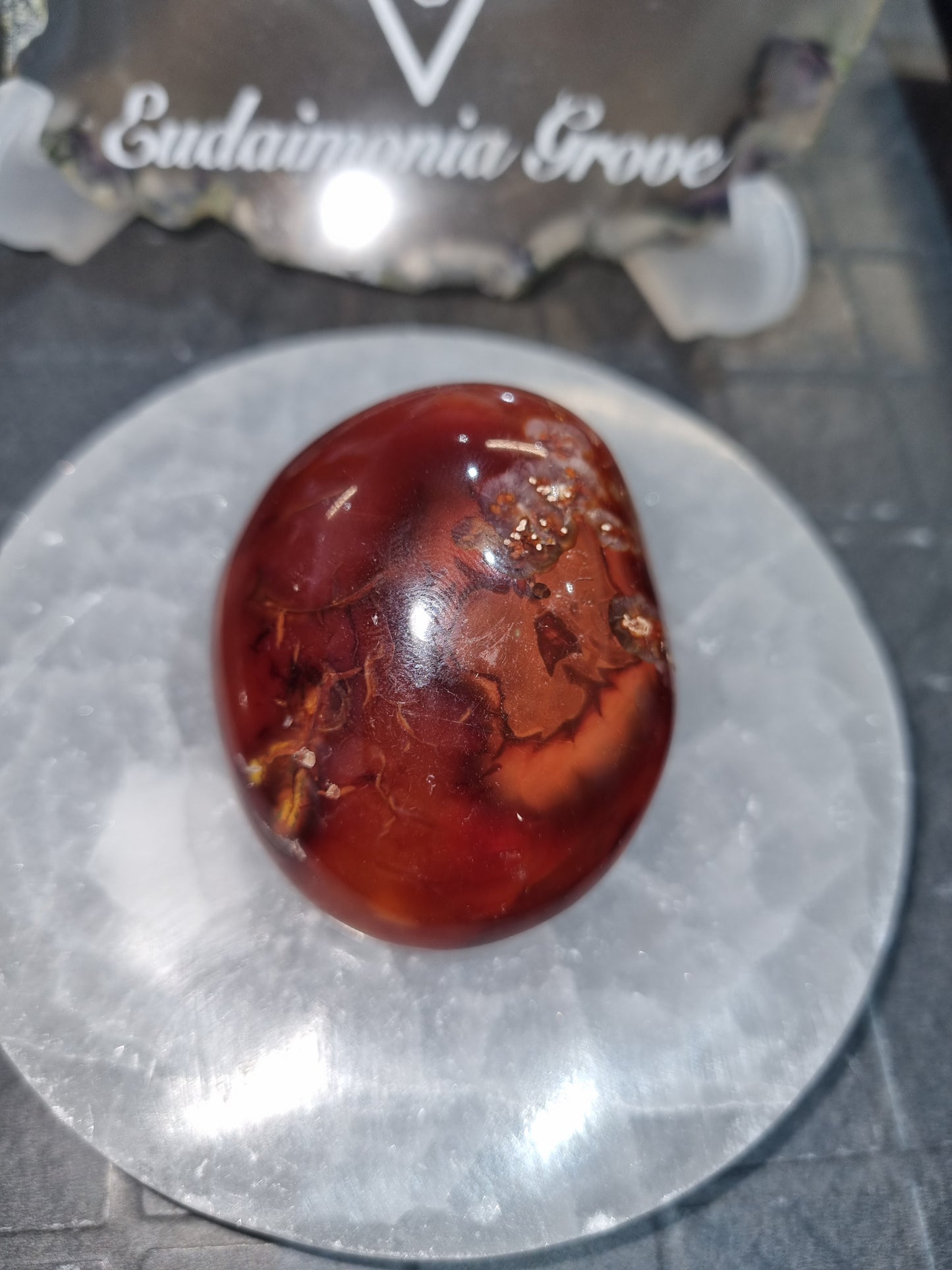 Carnelian Palm Stone