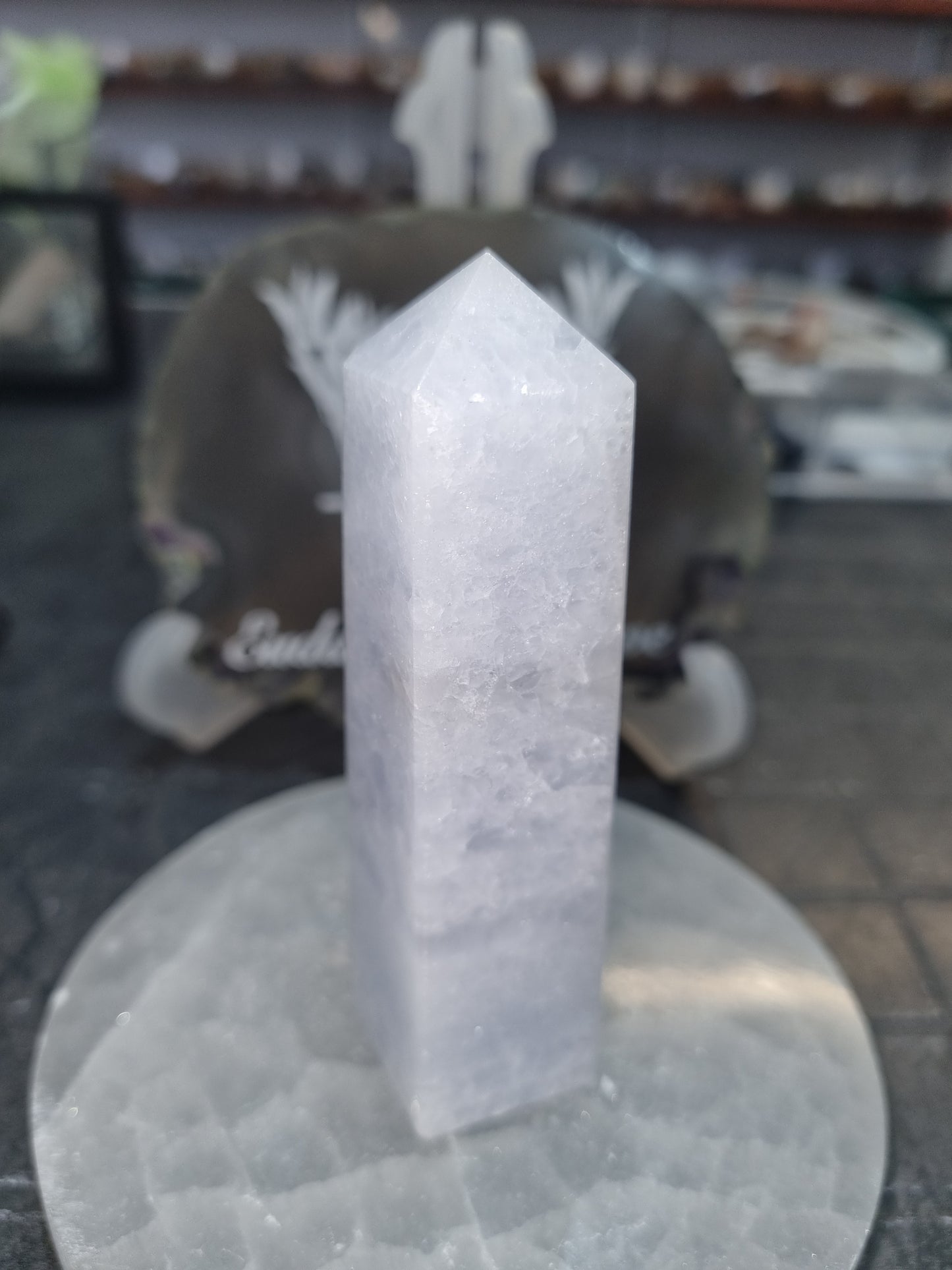 Blue Calcite Obelisk #1