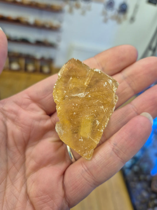 Honey Calcite Raw Chunk