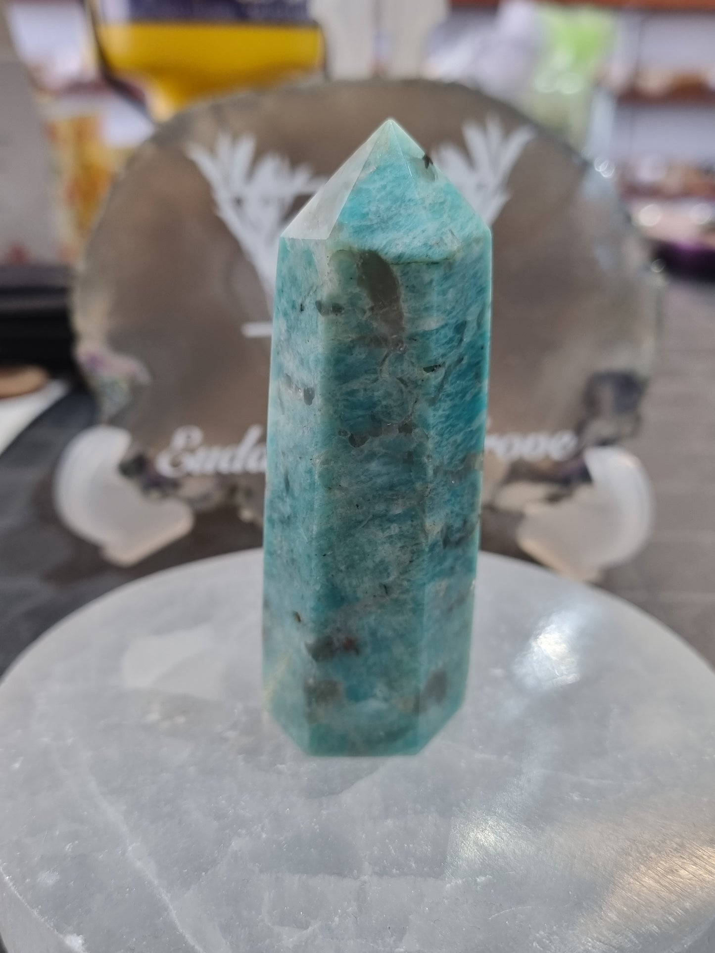 Amazonite with Smoky Quartz Point #1