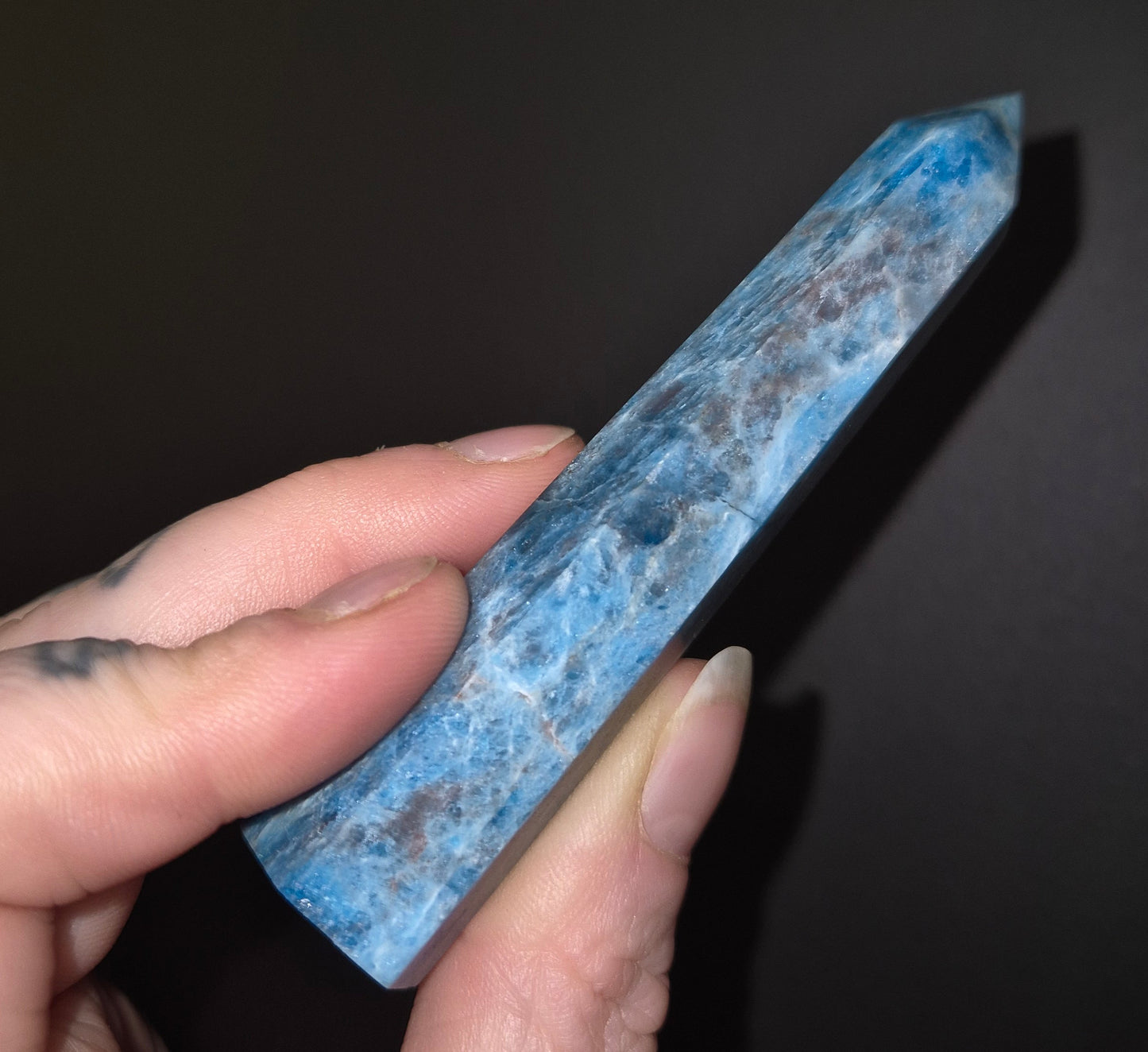 Blue Apatite Points