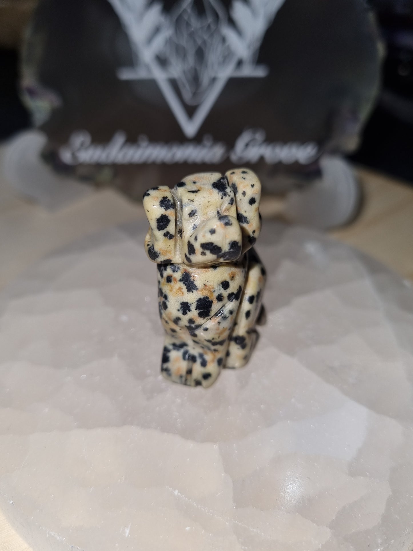 Dalmation Jasper Dog Carving