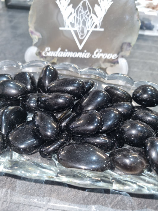 Black Obsidian Tumbles