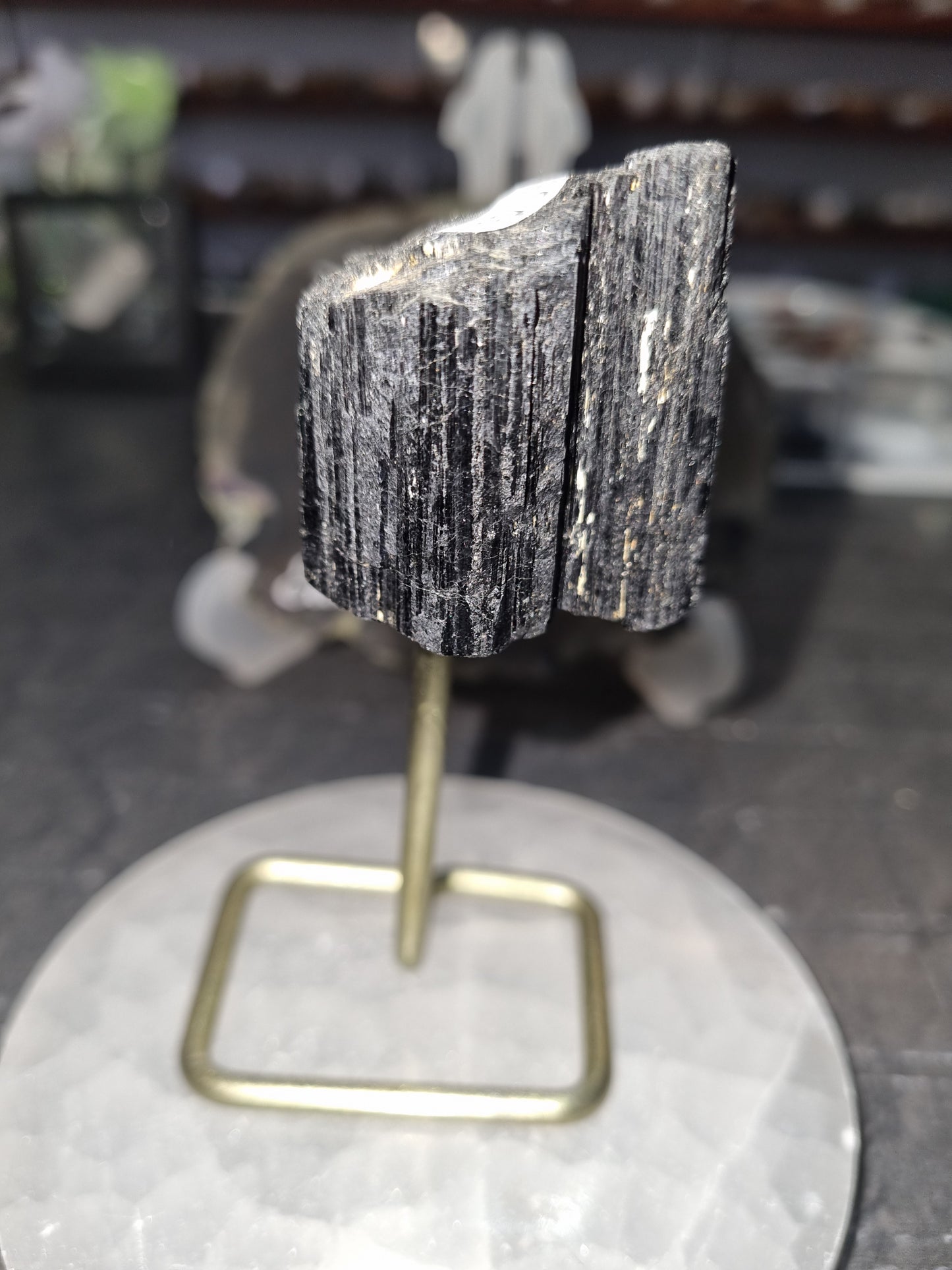 Black Tourmaline on a Stand