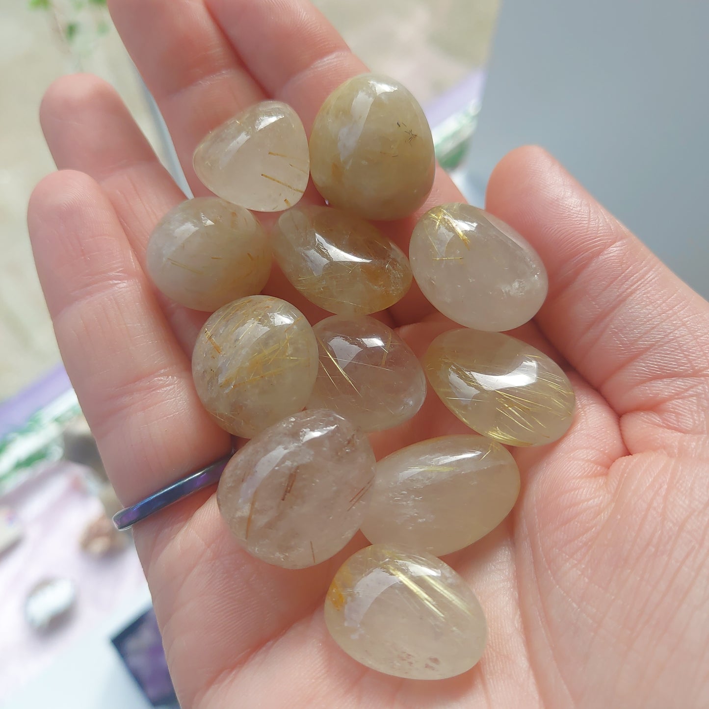 Golden Rutilated Quartz Tumble