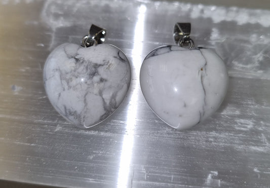 Howlite Heart Pendant