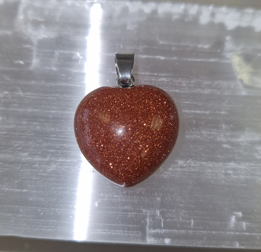 Goldstone Heart Pendant