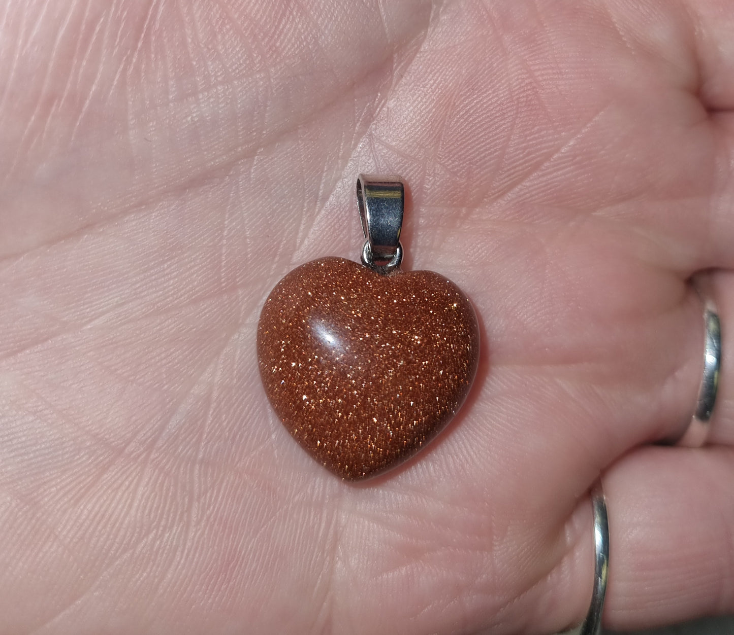 Goldstone Heart Pendant