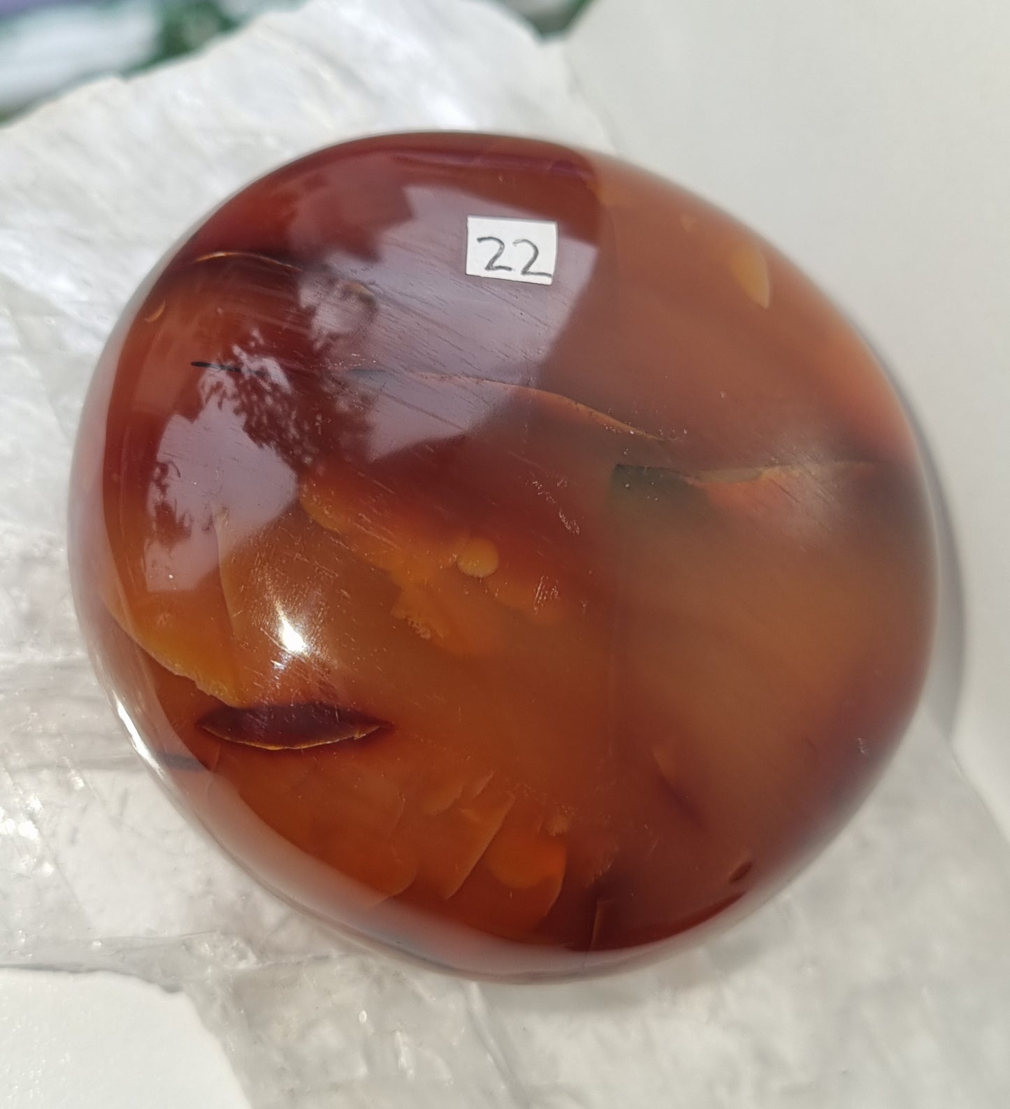 Carnelian Palm Stone