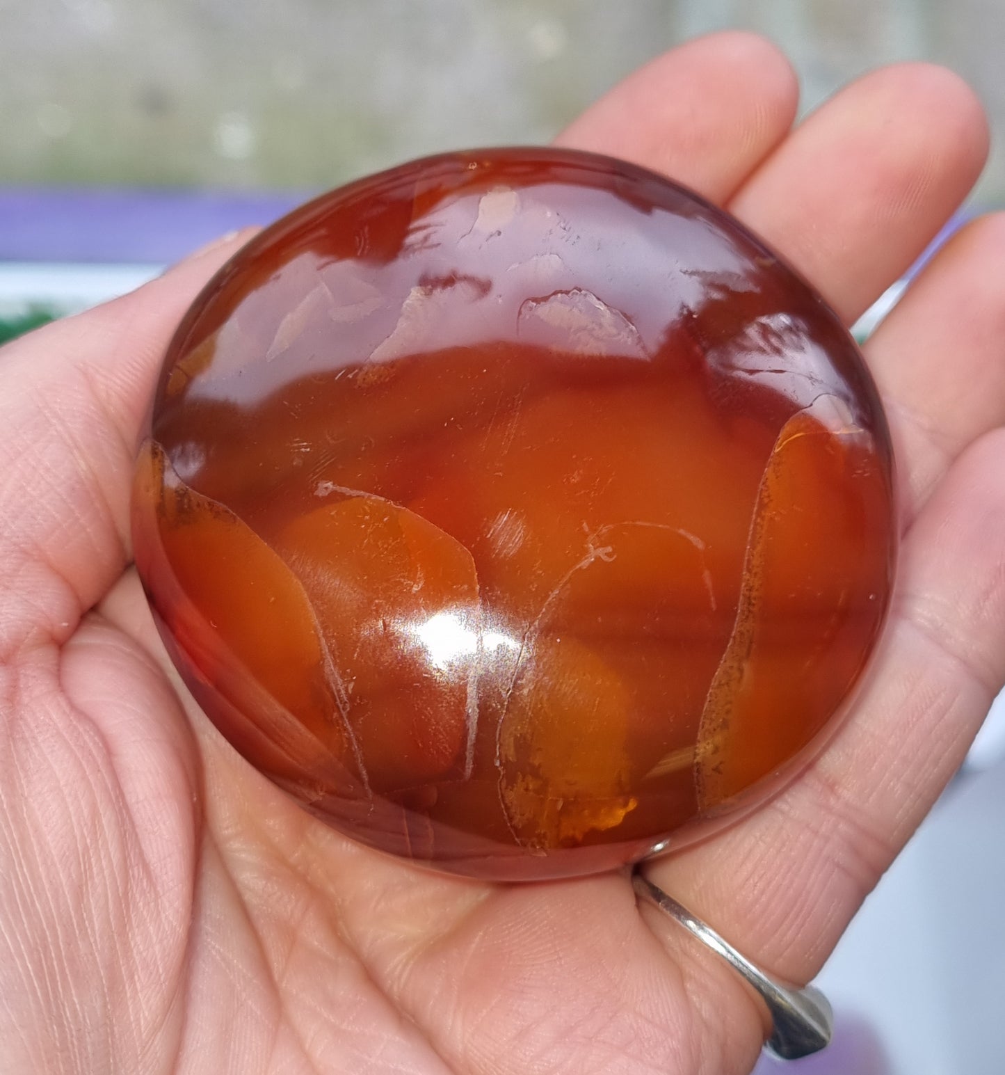 Carnelian Palm Stone