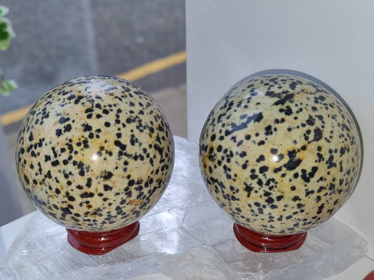 Dalmation Jasper Sphere (stands not included)