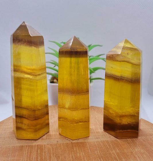 Yellow Fluorite Point