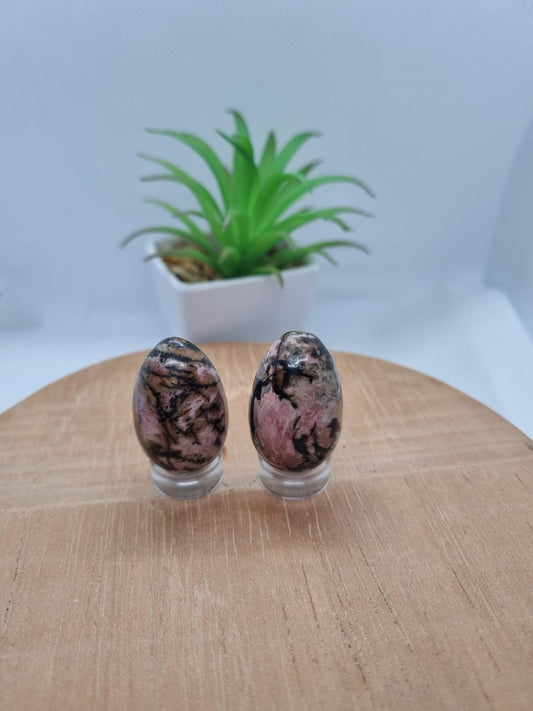 Rhodonite Mini Egg Carving