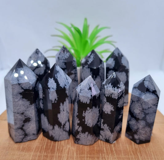 Snowflake Obsidian Point