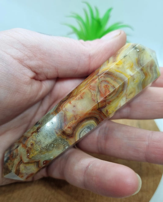 Crazy Lace Agate DT/ Double Terminated Point