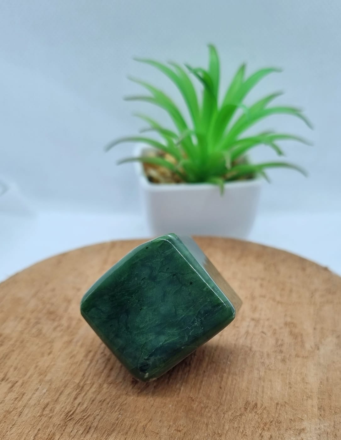 Nephrite Jade Cube Carving