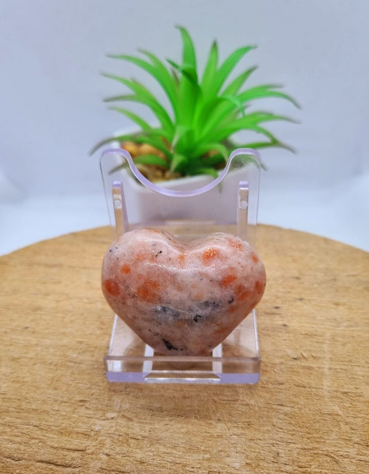 Sunstone Heart Carving