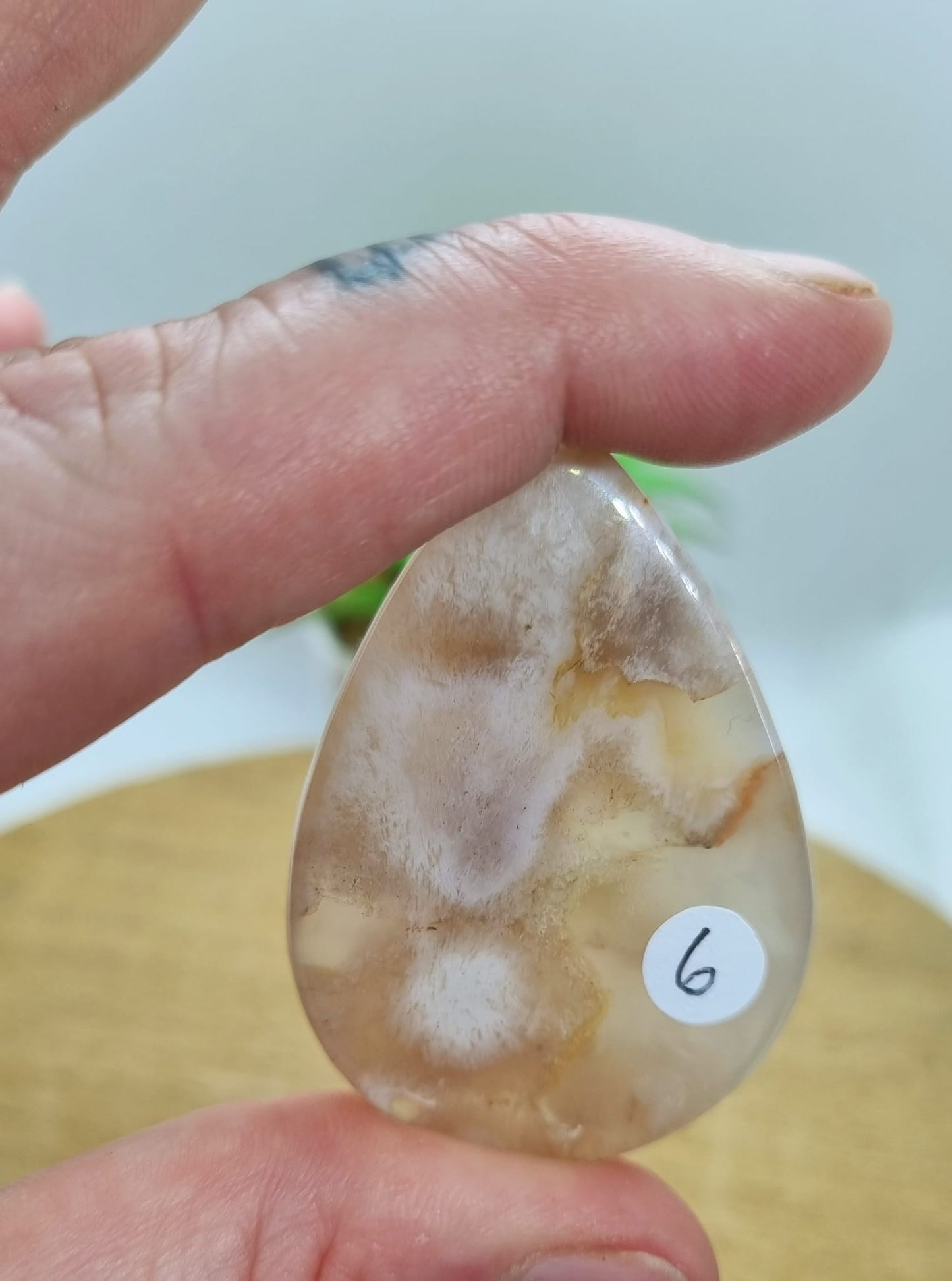 Flower Agate Cabachon