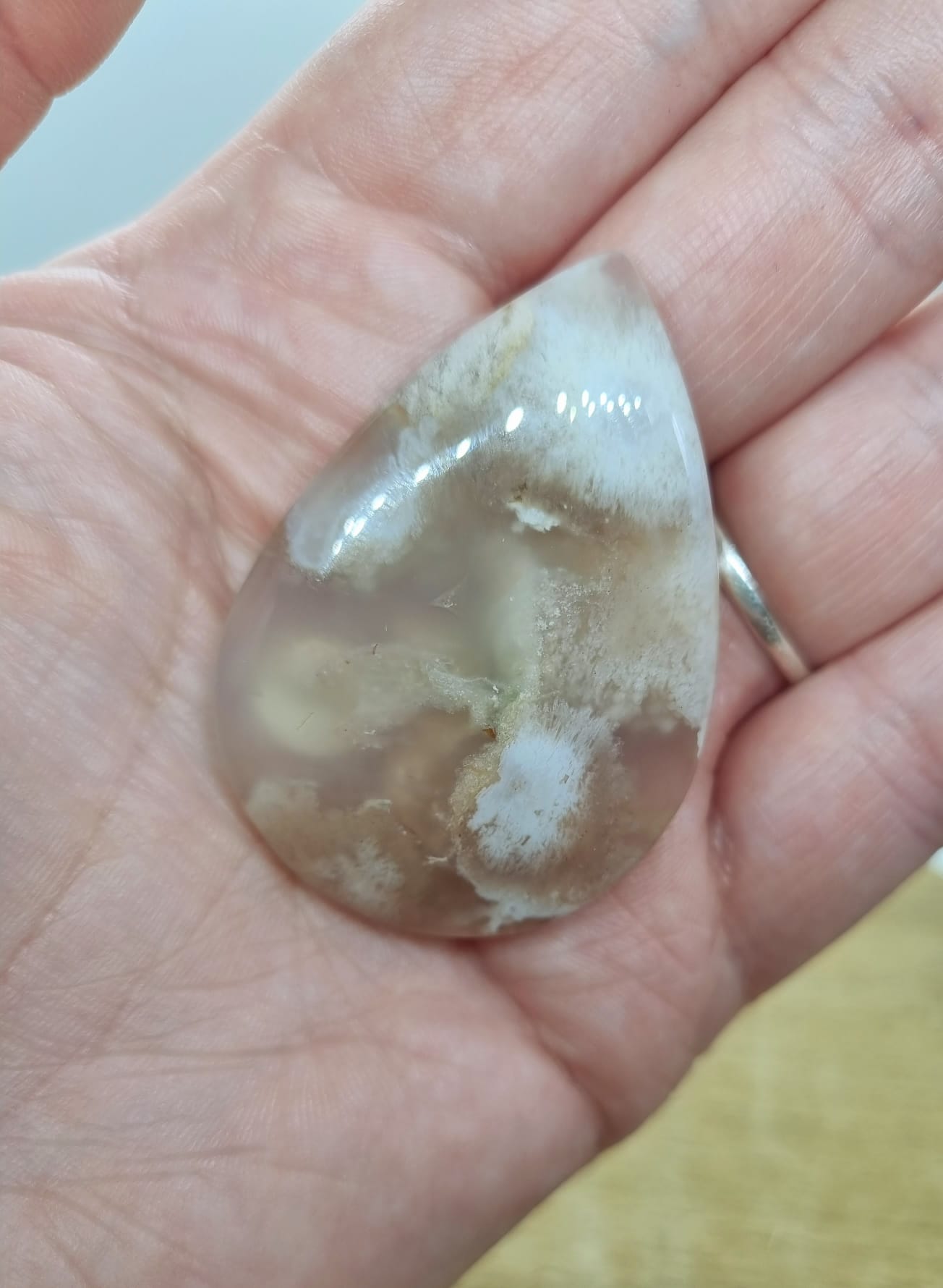 Flower Agate Cabachon